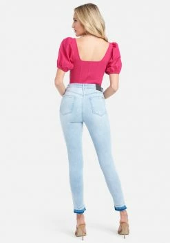 TC High Waist Multi Button Skinny Jeans