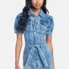 TC Festival Season Front Button Denim Dress