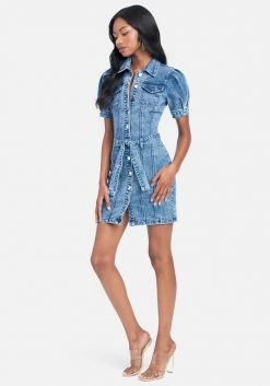 TC Festival Season Front Button Denim Dress