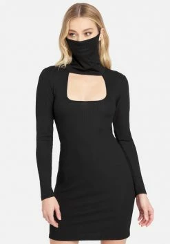 JUMP Ribbed Long Sleeve Mock Neck Dress 9 JUMP Ribbed Long Sleeve Mock Neck Dress