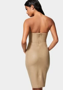 JUMP Faux Leather Tube Dress Night Out