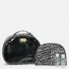 ASTOR Black And Silver Bebe Logo Cosmetic Bag