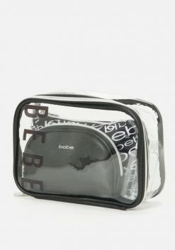 ASTOR Bridal Black And Clear Multi Pack Cosmetic Bag