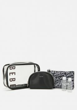 ASTOR Bridal Black And Clear Multi Pack Cosmetic Bag