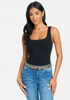 ASTOR Bridal 2 Pack Black And Leopard Belts