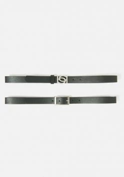 ASTOR 2 Pack Belts With Silver Accents