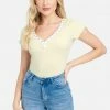 TC Cap Sleeve Deep V-Neck Top