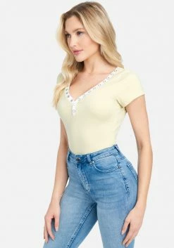 TC Cap Sleeve Deep V-Neck Top