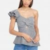 TC Detachable Sleeve Peplum Top