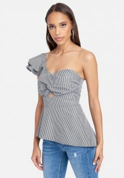 TC Detachable Sleeve Peplum Top