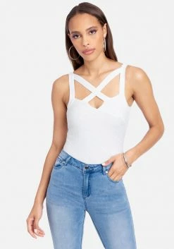 TC Cross Front And Back Bustier Sweater Top