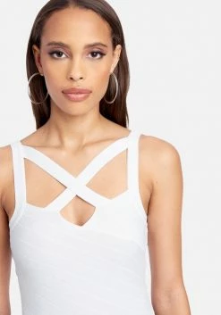 TC Cross Front And Back Bustier Sweater Top