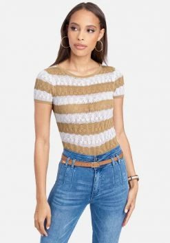 TC Clothing Gradient Crochet Knit Top
