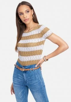 TC Clothing Gradient Crochet Knit Top