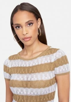 TC Clothing Gradient Crochet Knit Top