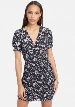 TC Crepe Deep V Print Top Print Shop