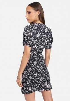 TC Crepe Deep V Print Top Print Shop