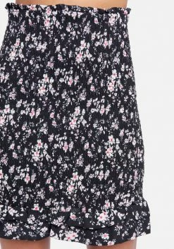 TC Crepe Ruffle Midi Skirt