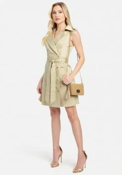 TC Double Breast Shirt Dress Clothing