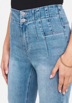 TC High Rise Front Pleating Straight Leg Jeans Spring/Summer