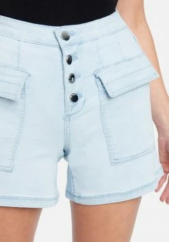 TC High Waist Pocket Detail Denim Shorts