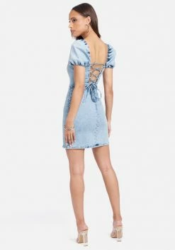 TC Cross Back Denim Dress Festival Season