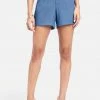 TC Spring/Summer High Waist Tencel Shorts With Belt Detail