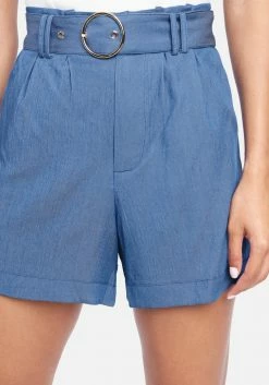TC Spring/Summer High Waist Tencel Shorts With Belt Detail 8 TC Spring/Summer High Waist Tencel Shorts With Belt Detail