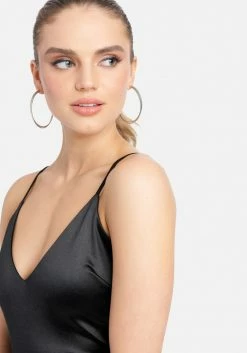 JUMP Satin And Lace Slip Dress Clothing