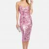 JUMP Clothing Sparkle Mesh Midi Dress