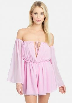 JUMP Slit Sleeve Flowy Romper