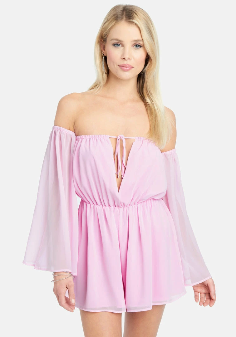 JUMP Slit Sleeve Flowy Romper 1 JUMP Slit Sleeve Flowy Romper