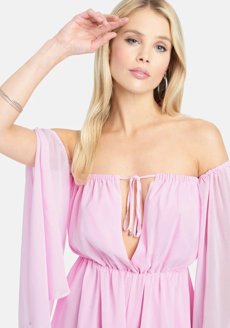 JUMP Slit Sleeve Flowy Romper 4 JUMP Slit Sleeve Flowy Romper