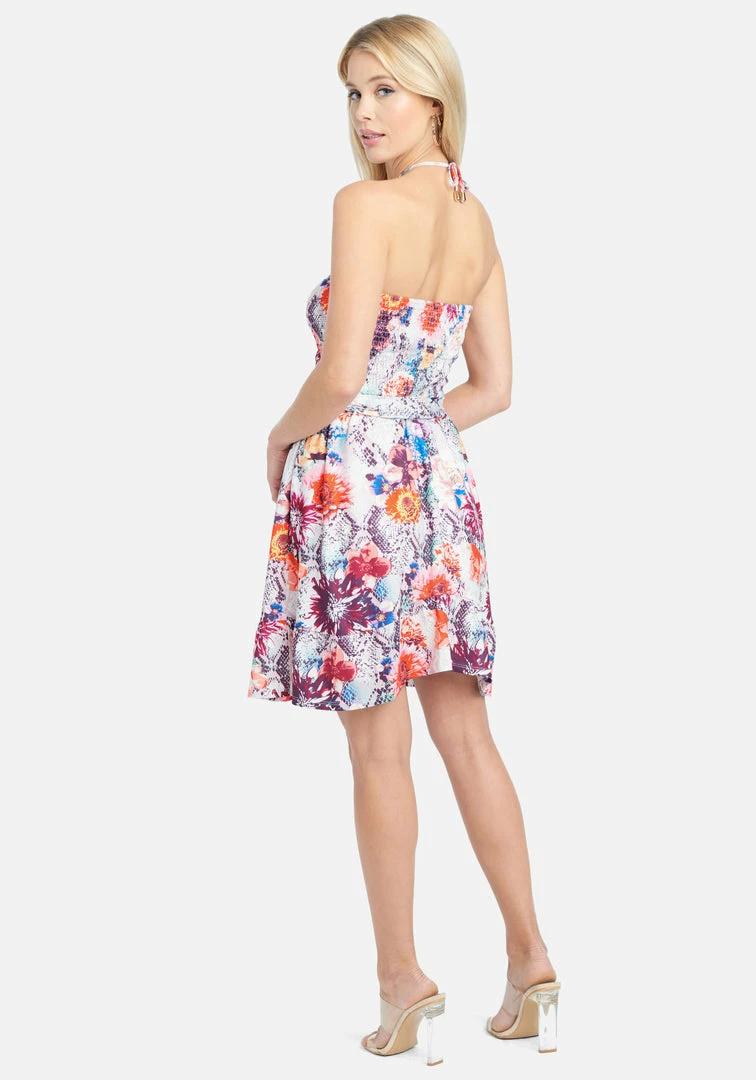 JUMP Strapless Tie Front Flare Dress 6 JUMP Strapless Tie Front Flare Dress