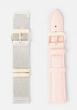 ACCUTIME Bridal Double Row Crystal Bezel 3 Band Watch