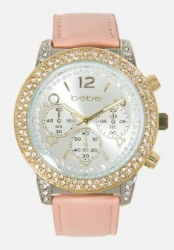 ACCUTIME Bridal Double Row Crystal Bezel 3 Band Watch