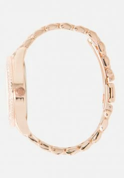 ACCUTIME Bridal Single Row Crystal Bezel 3 Band Watch