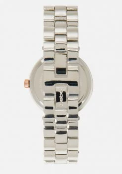 ACCUTIME Bridal Crystal Bezel Two Tone Mesh Bracelet Watch