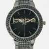 ACCUTIME Best Sellers Bebe Logo Crystal Bezel Watch