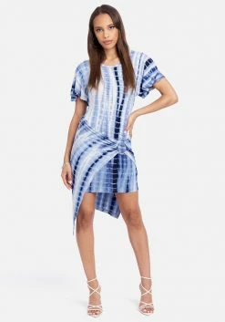 JUMP Tie Dye Ring Detail T-Shirt Dress Print Shop