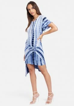 JUMP Tie Dye Ring Detail T-Shirt Dress Print Shop