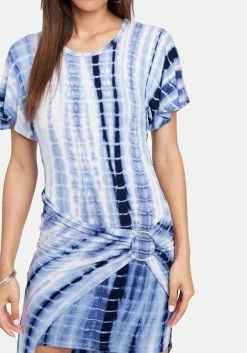 JUMP Tie Dye Ring Detail T-Shirt Dress Print Shop