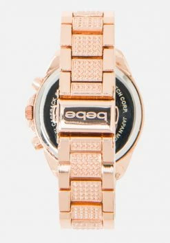 ACCUTIME Crystal Link Bracelet Triple Side Push Watch Bridal