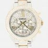 ACCUTIME Two Tone Crystal Link Bracelet Watch