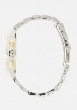 ACCUTIME Two Tone Crystal Link Bracelet Watch