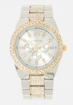 ACCUTIME Two Tone Crystal Bezel Arabic Numbers Watch