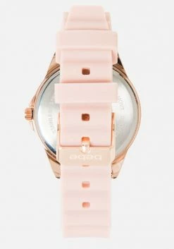 ACCUTIME Arabic Number Crystal Bezel Watch