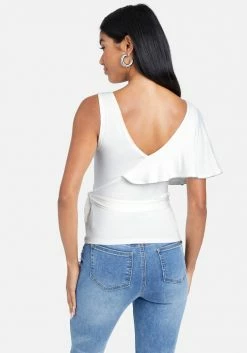 TC Best Sellers Flutter Sleeve Tie Waist Top