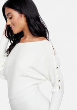 TC Spring/Summer Off Shoulder Tunic Sweater