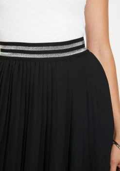 TC Clothing Pleated Chiffon Midi Skirt